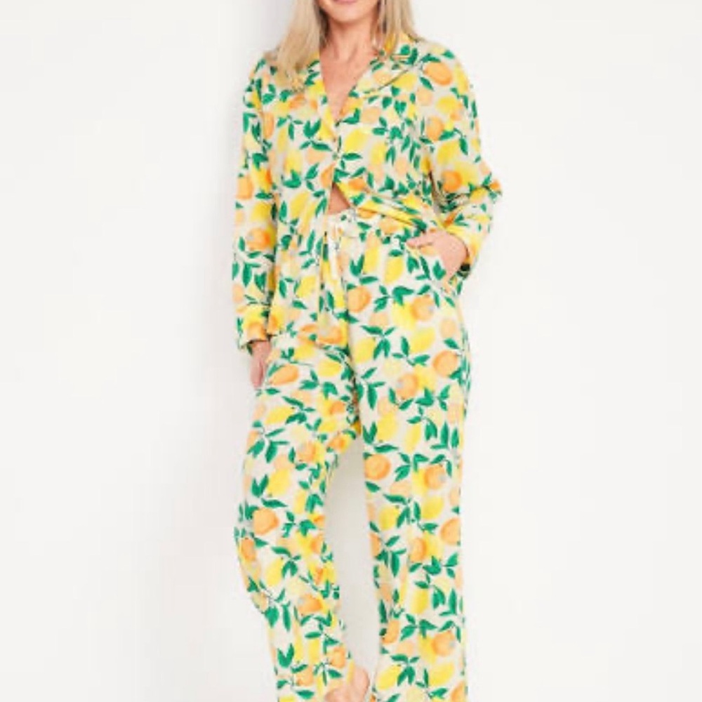 NWT.. Old Navy Citrus Print soft Jumpsuit - Yellow and Green